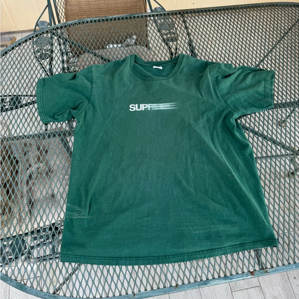 Supreme Motion Logo Tee Pine Green Size Large